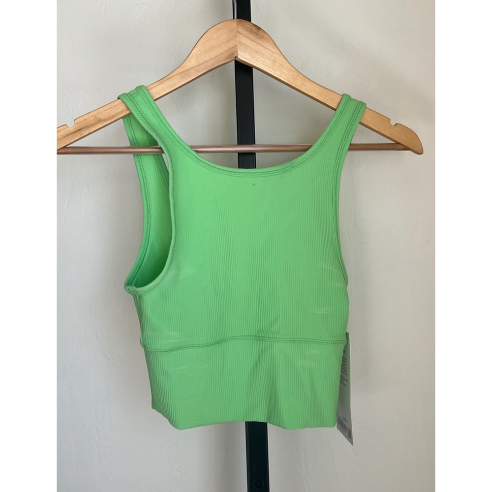 Lululemon Power Pivot Tank Rib Green New Tags